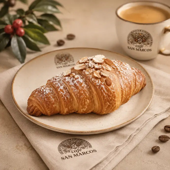 Croissant relleno de mermelada